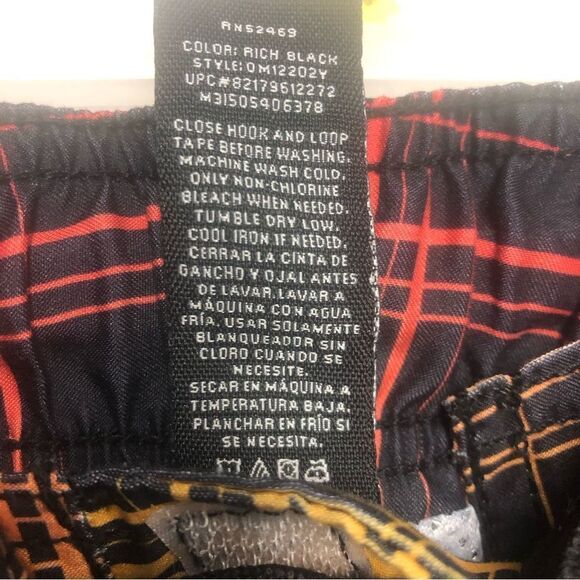 OP Men’s Size LG 36-38 Rich Black Self Adjust Fly Closure Swim Trunks - Picture 8 of 11